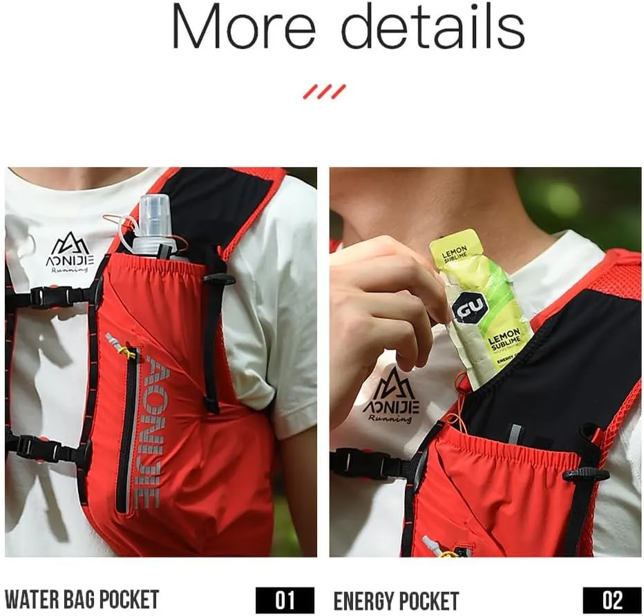 AONIJIE Running Hydration Backpack Vest 12L High Capacity Lightweight Trail Running Vest for Hiking Camping Climbing