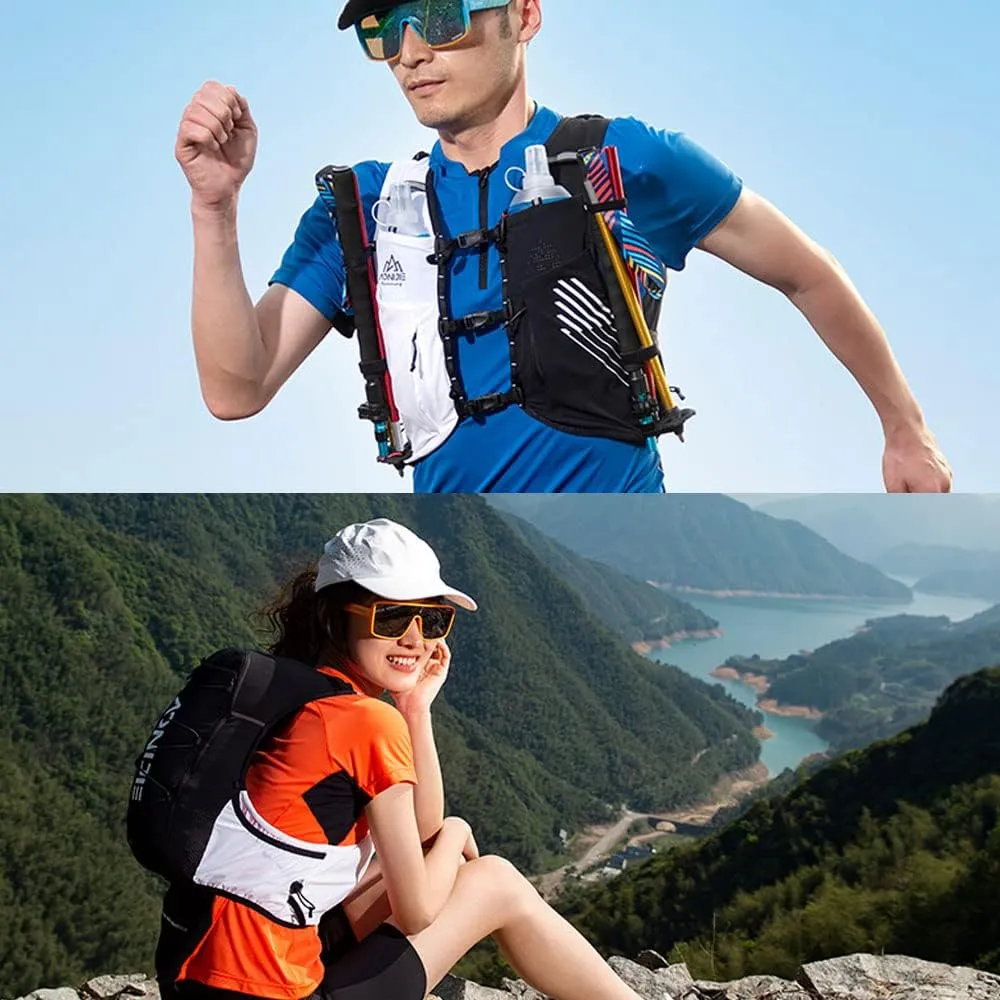 AONIJIE Running Hydration Vest Lightweight & Large Capacity Running Vest for Women Men, Hydration Running Backpack Fits 6.8" Phones