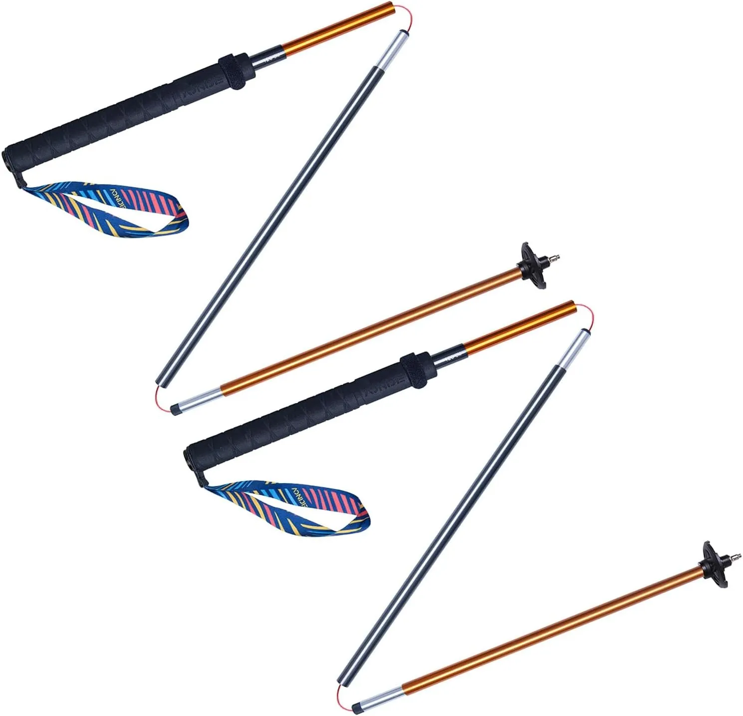 AONIJIE Trail Running Poles 2 Pcs Outdoor Trekking Poles Foldable Aluminum Alloy Sticks Quick Lock Ultralight for Camping Hiking Mountaining Marathon