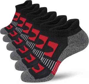 APTYID Women's Athletic Cushioned Ankle Socks Tab Running Socks (6 Pairs)
