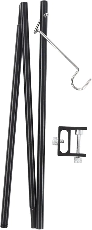 aqxreight Camping Lantern Stand Aluminum Alloy Foldable Single Hook Lamp Pole with Storage Bag for Camping