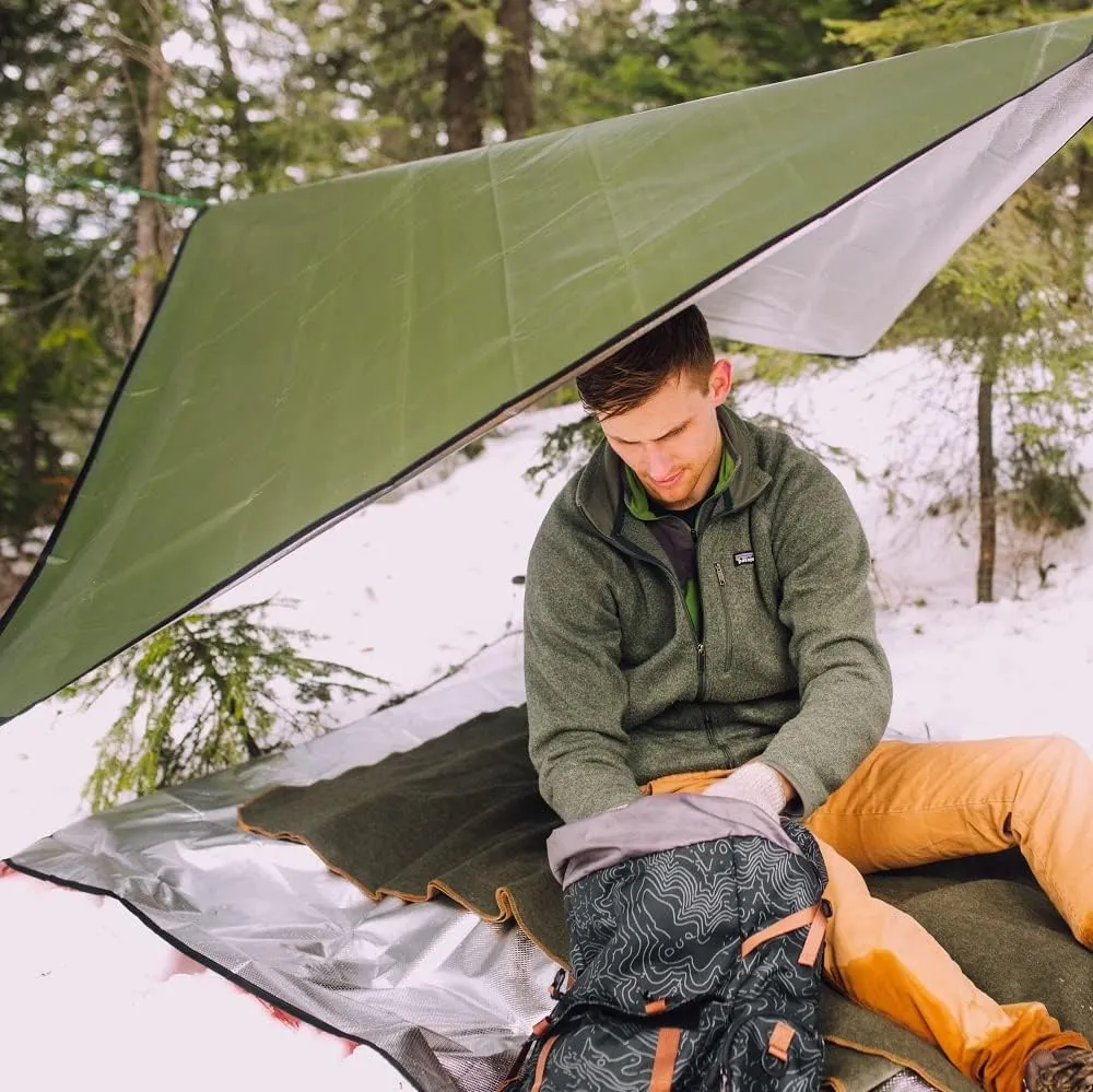 Arcturus Heavy Duty Survival Blanket – Insulated Thermal Reflective Tarp - 60" x 82". All-Weather, Reusable Emergency Blanket for Car or Camping (Desert Camo)