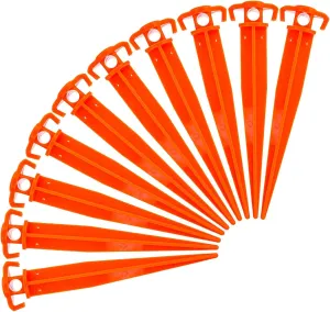 ASR Outdoor Orange Heavy Duty ABS Plastic Tent Stakes Ground Anchor Camping Essentials