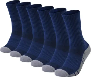 Athletic Hiking Socks for Mens and Womens Arch Support Compression With Cushion Moisture Wicking Crew Socks 3 Pairs