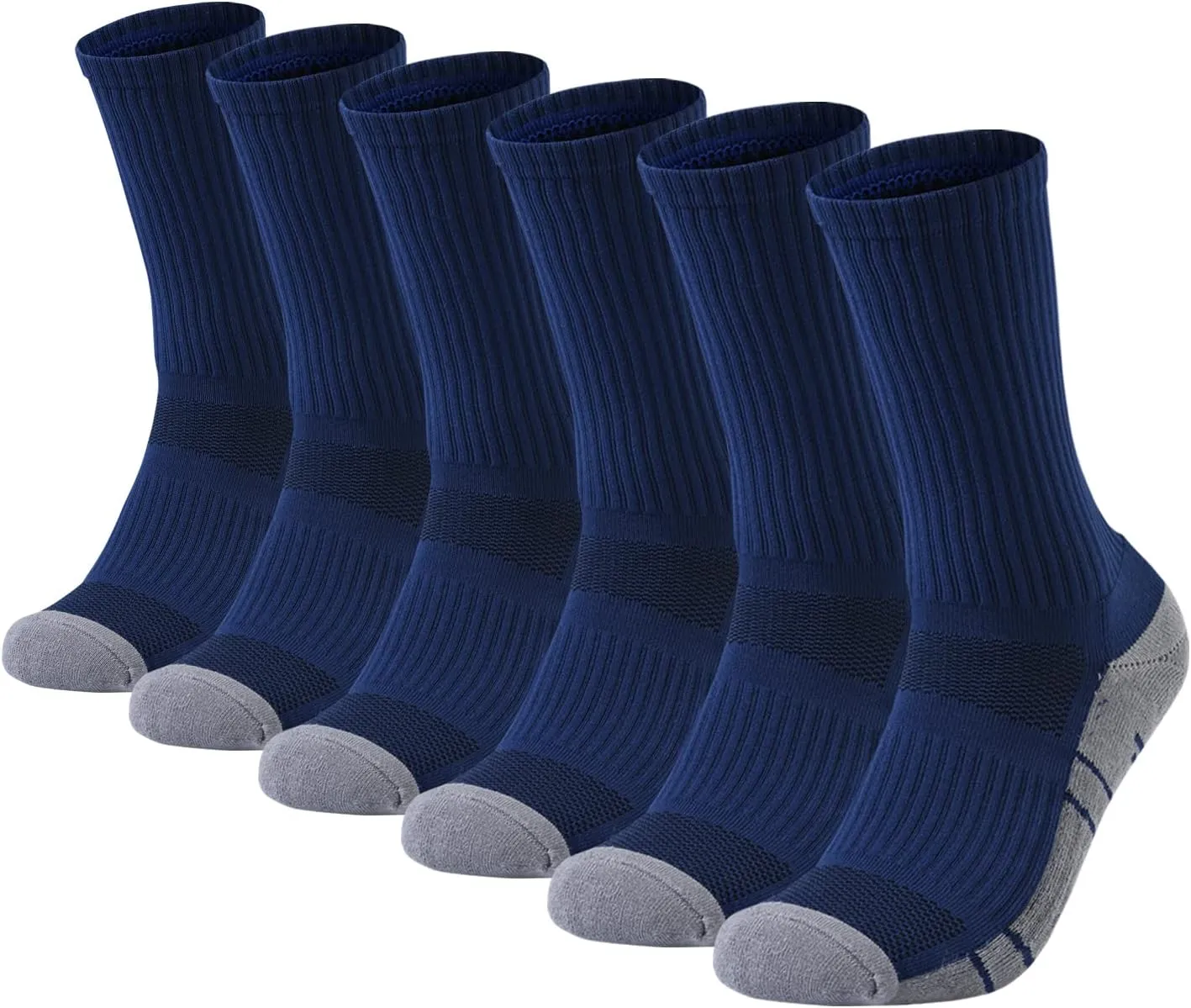 Athletic Hiking Socks for Mens and Womens Arch Support Compression With Cushion Moisture Wicking Crew Socks 3 Pairs
