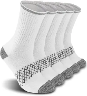 Athletic Hiking Socks for Women/Men Best Gifts/Cushioned Moisture Wicking Sports Socks(5Pairs)