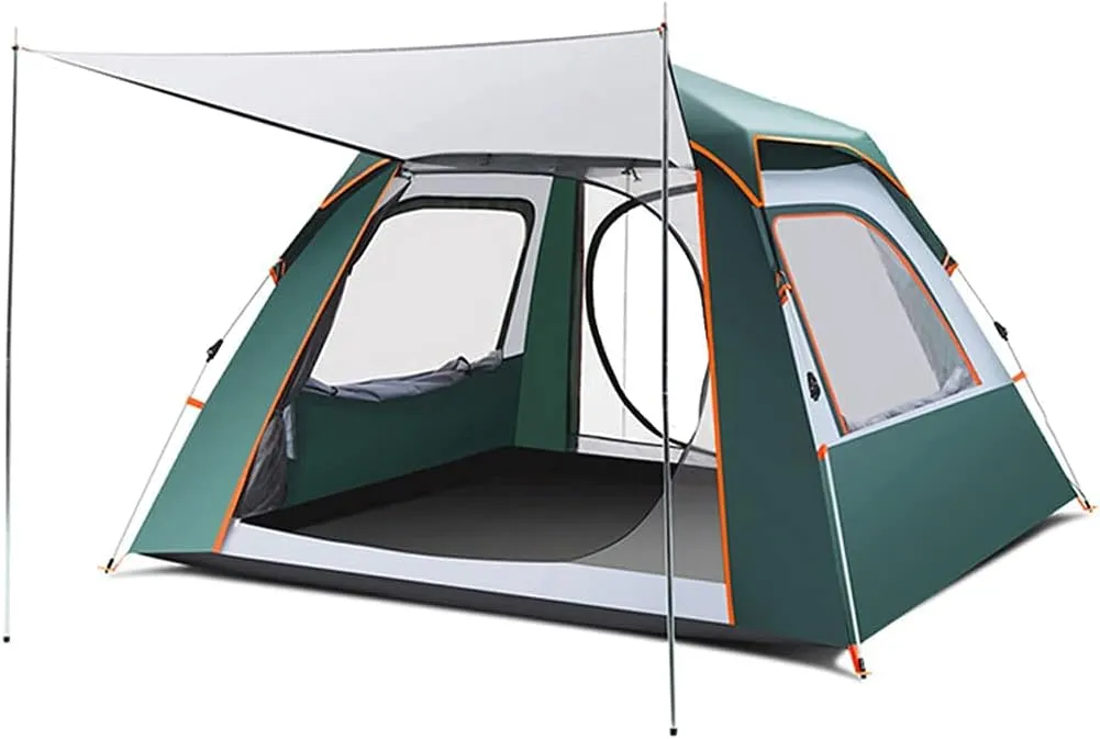 Automatic Instant Pop-Up Tents, Outdoor Picnic Camping Dome Tent 3-4 Person Ventilated Sun-Proof Rain-Proof Large Space