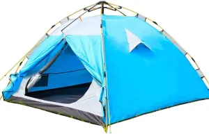 Automatic Tent Outdoor 3-4 People Two Rooms and one Living Room Family Double 2 People Double Camping Field Camping Long Account Foreign Zipper