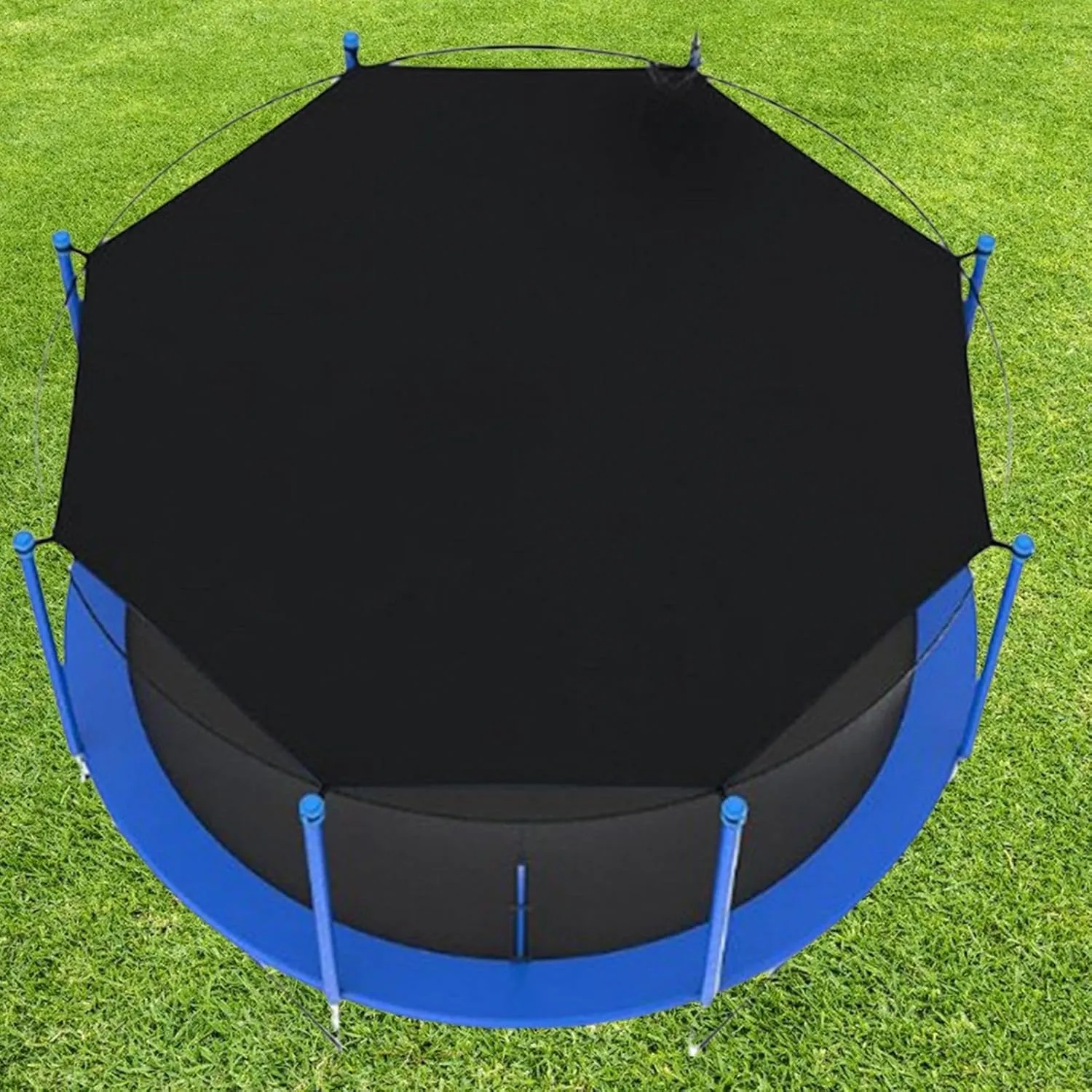 AVSMGP Waterproof Trampoline Canopy Tent Cover, 6Ft 8Ft 10Ft 12Ft 14Ft 16Ft Trampoline Shade Cover Trampoline Top Cover Accessories for Outdoor Easy to Install,Black,16FT/4.88M/12 Pole