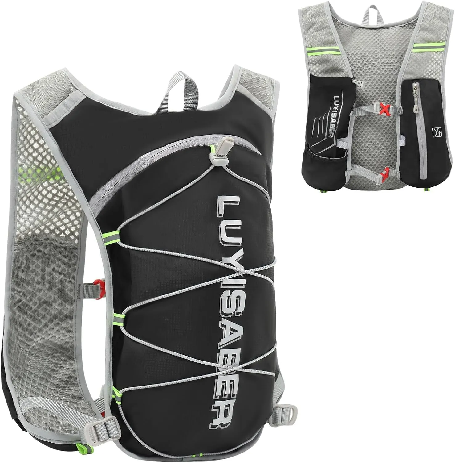 Azarxis Hiking Hydration Pack Running Backpack Daypack Vest with 5L Water Bladder for Women Men Cycling Biking Trail Race
