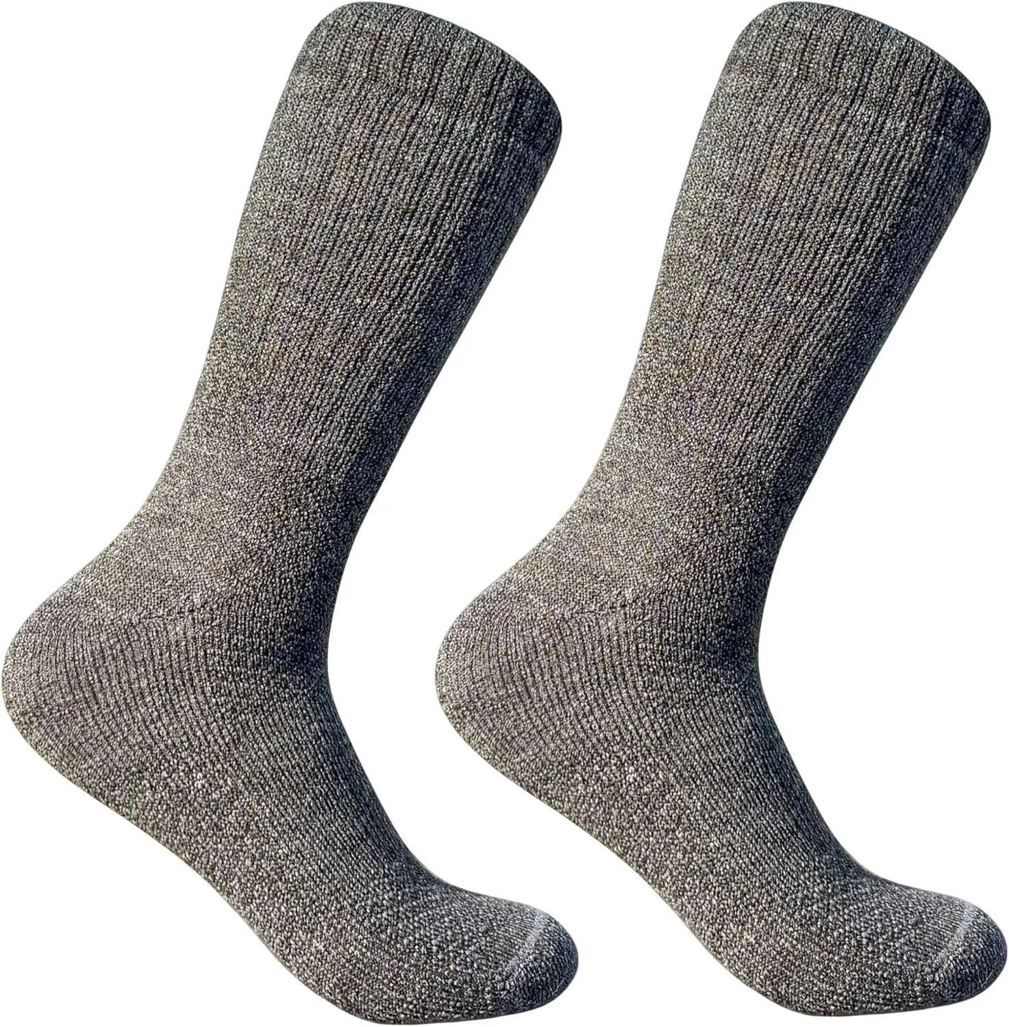 Baby Alpaca Hiking Socks – 2 Pairs - Crew – Charcoal Grey – Soft, Durable Unisex Socks for Hiking and Outdoor Adventures - Medium