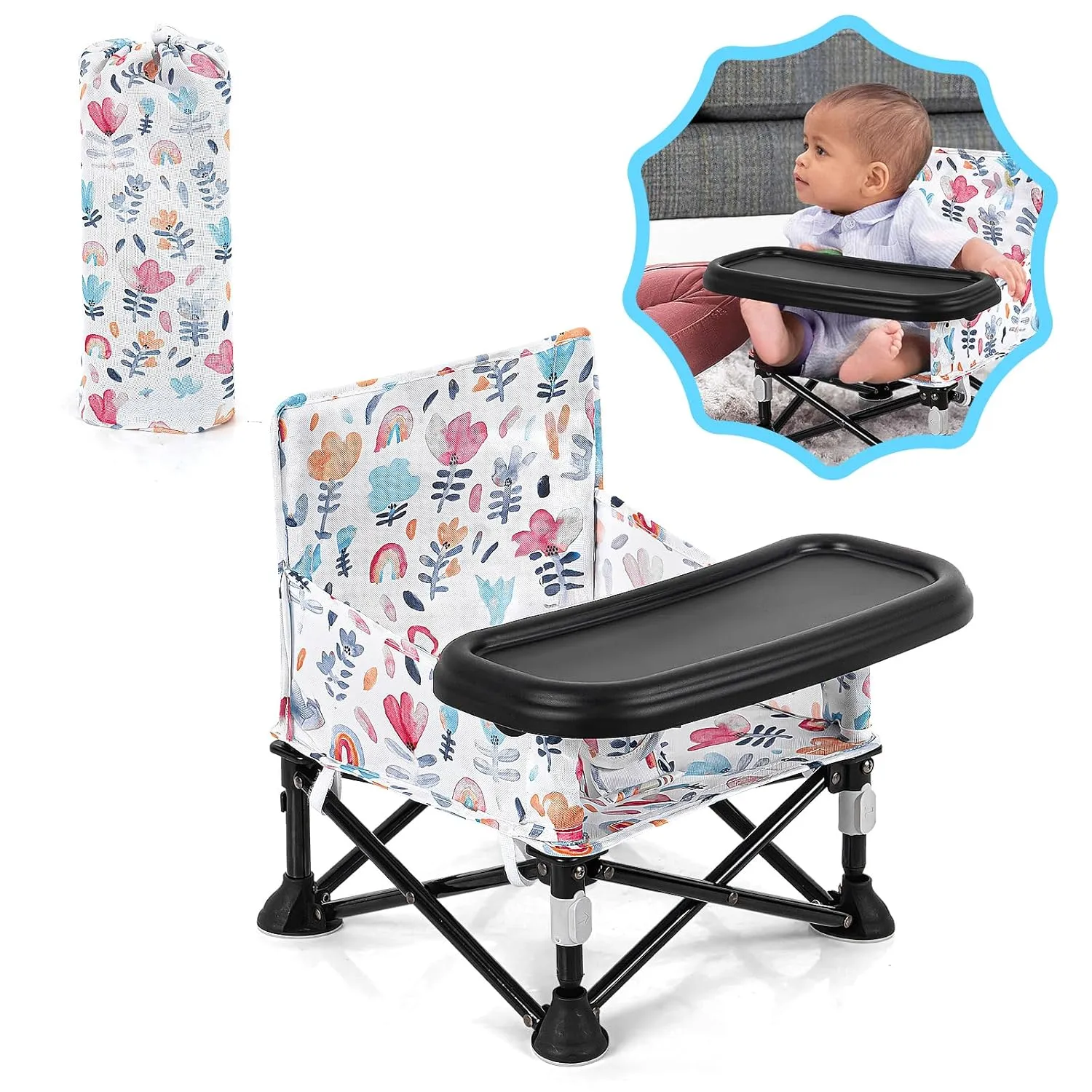 Baby Camping Chair, Booster Seat Travel, Booster Seat for Kitchen Chair