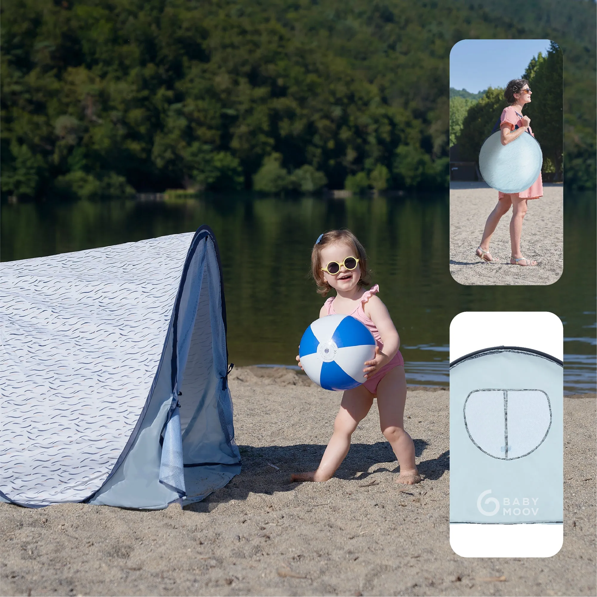 Babymoov Anti-UV Tent 50  UPF Protection Blue Waves
