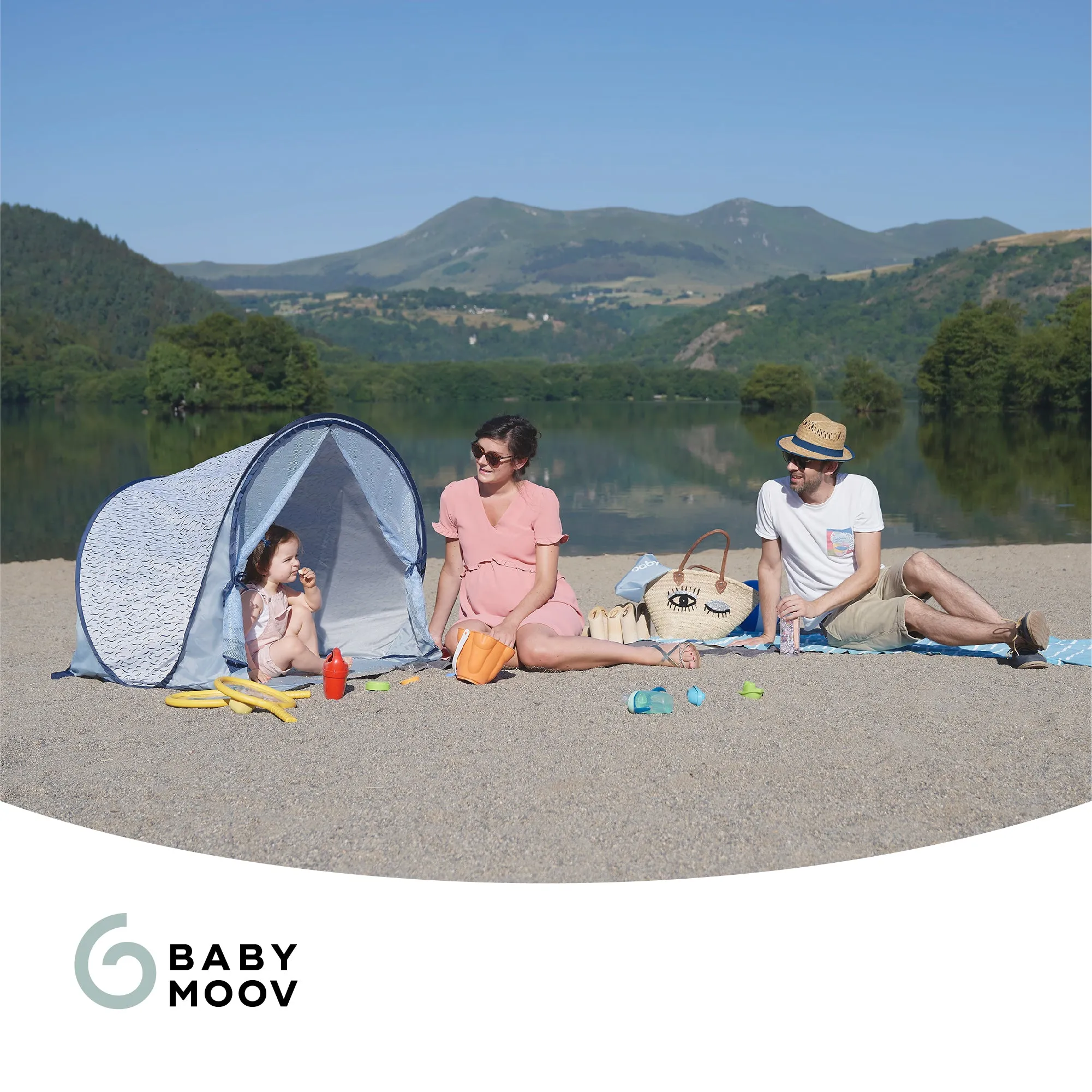 Babymoov Anti-UV Tent 50  UPF Protection Blue Waves