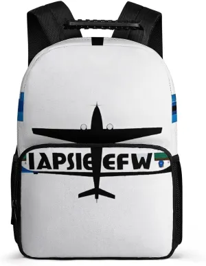 Backpack for Men Women Daypack Aviation Lettering And Aircraft Carry-on Bag 16 In Laptop Backpack Lightweight Travel Bag