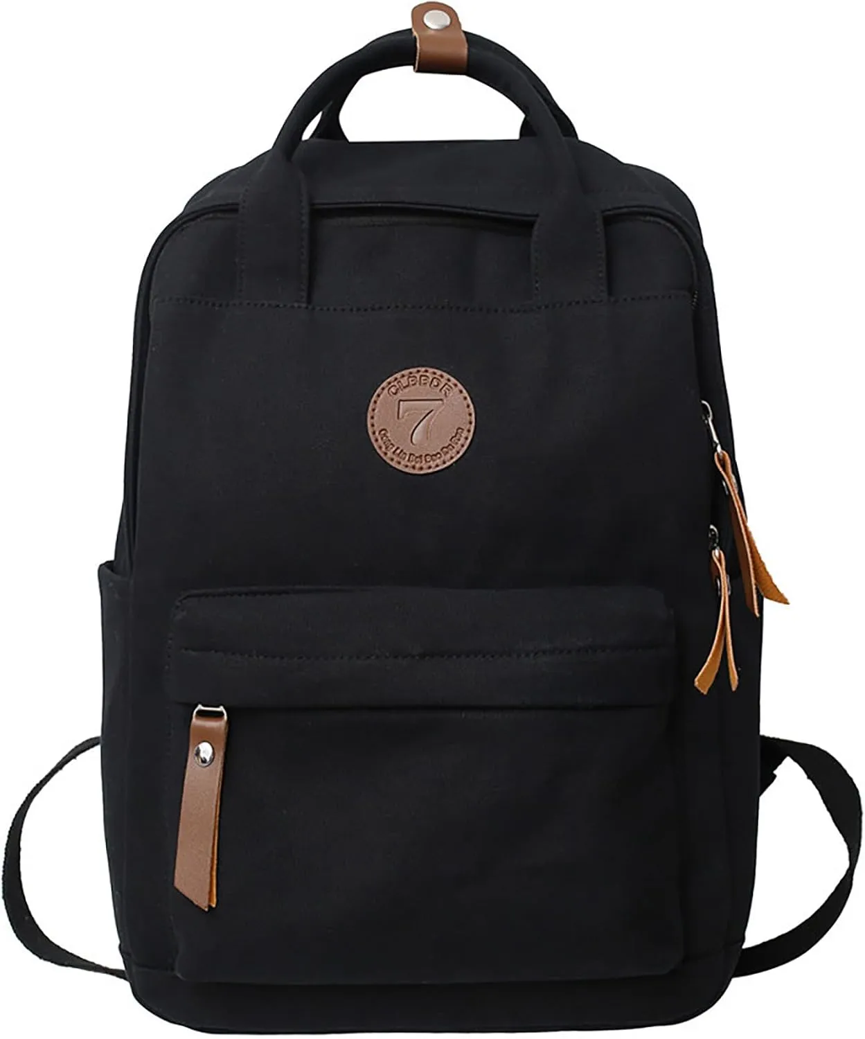 Backpack Men And Women Couples Shoulder Bag Fashion Simple Personality Large Capacity Backpack Rack (Black, One Size)