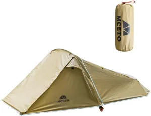 Backpack Tent, Camping Tent, Double Layers Backpacking Tents, Lightweight Hiking Tent with Aluminium Pole for One or Two Person Outdoor Activity