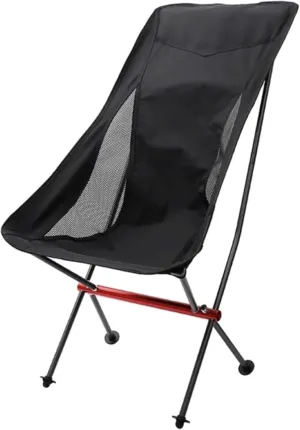 Backpacking Chair Folding with Carrying Bag, Ultra-Light Aluminum Alloy Bracket Camping Chair, Breathable High-Density Mesh Beach Foldable