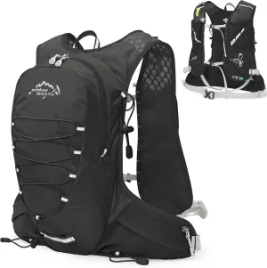 Backpack,YIWENG 12L Cycling Hydration Backpack Lightweight Riding Vest Pack Backpack for Outdoor Running Camping Hiking Mountaineering, Black