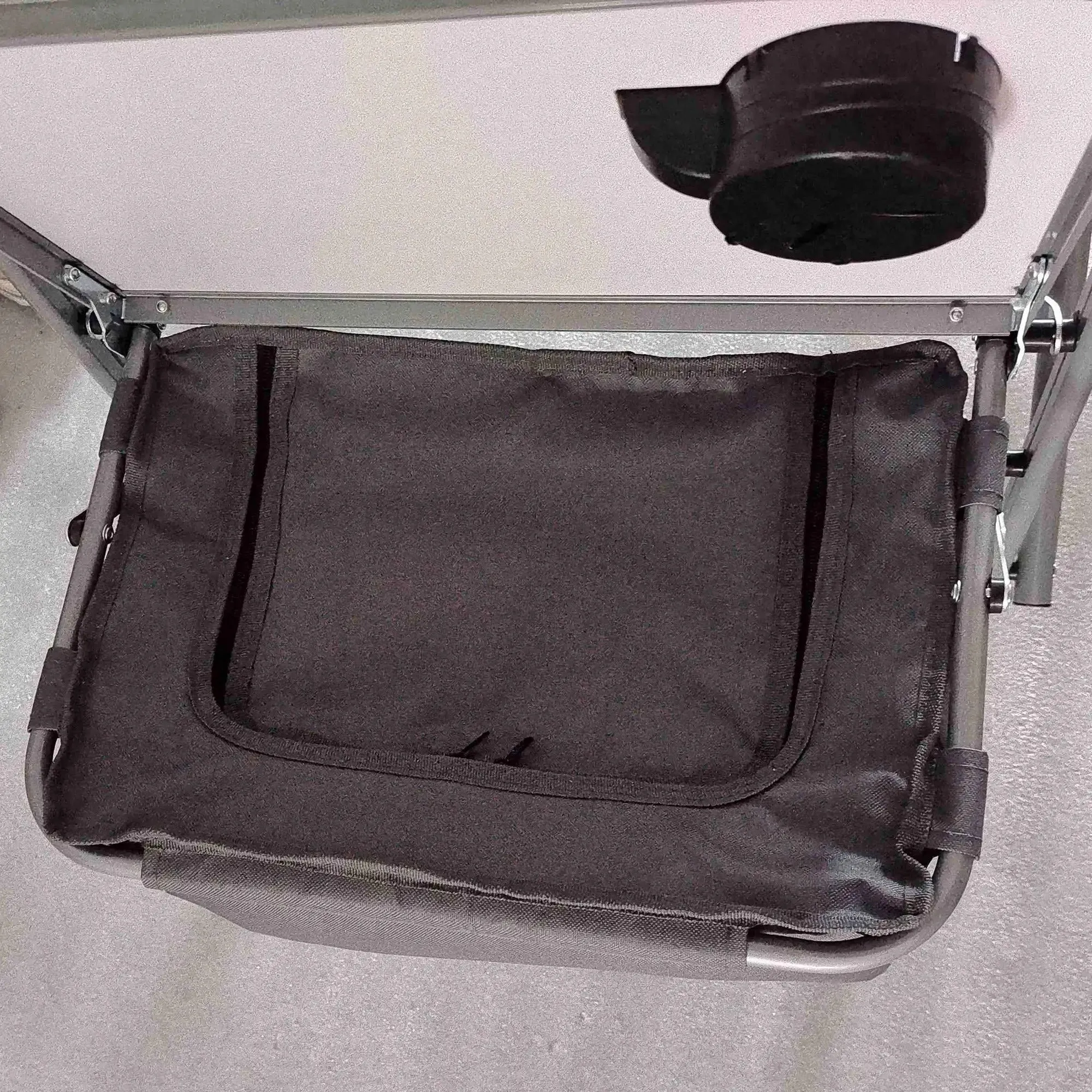 Bag - Aluminium Fast shipping Outsunny Chair, Camping Table Folding With Ergonomic Cooler Green