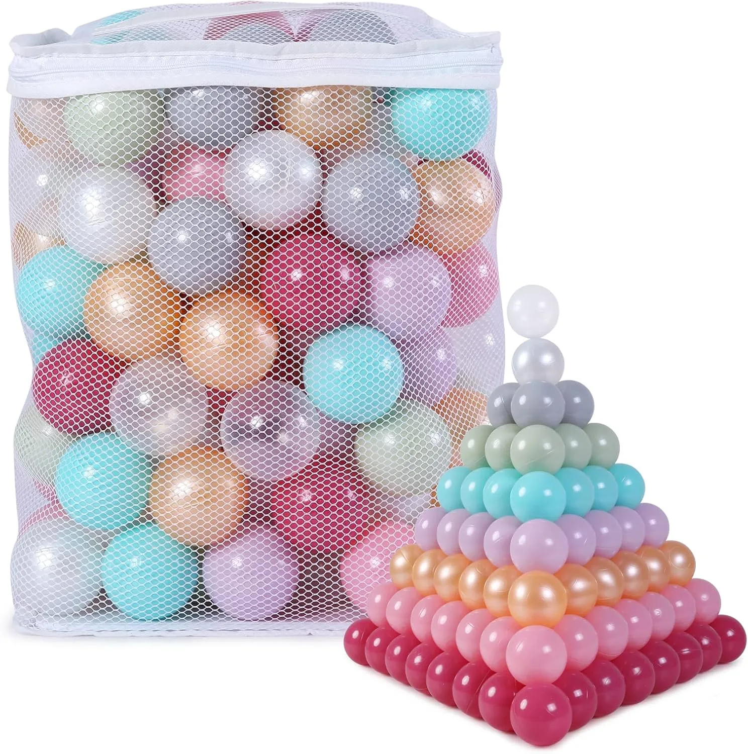 Ball Pit Balls Plastic Balls for Ball Pit Phathalate Free BPA Free Plastic Balls 100pcs 2.2" Set for Toddlers for Play Tent Tunnel