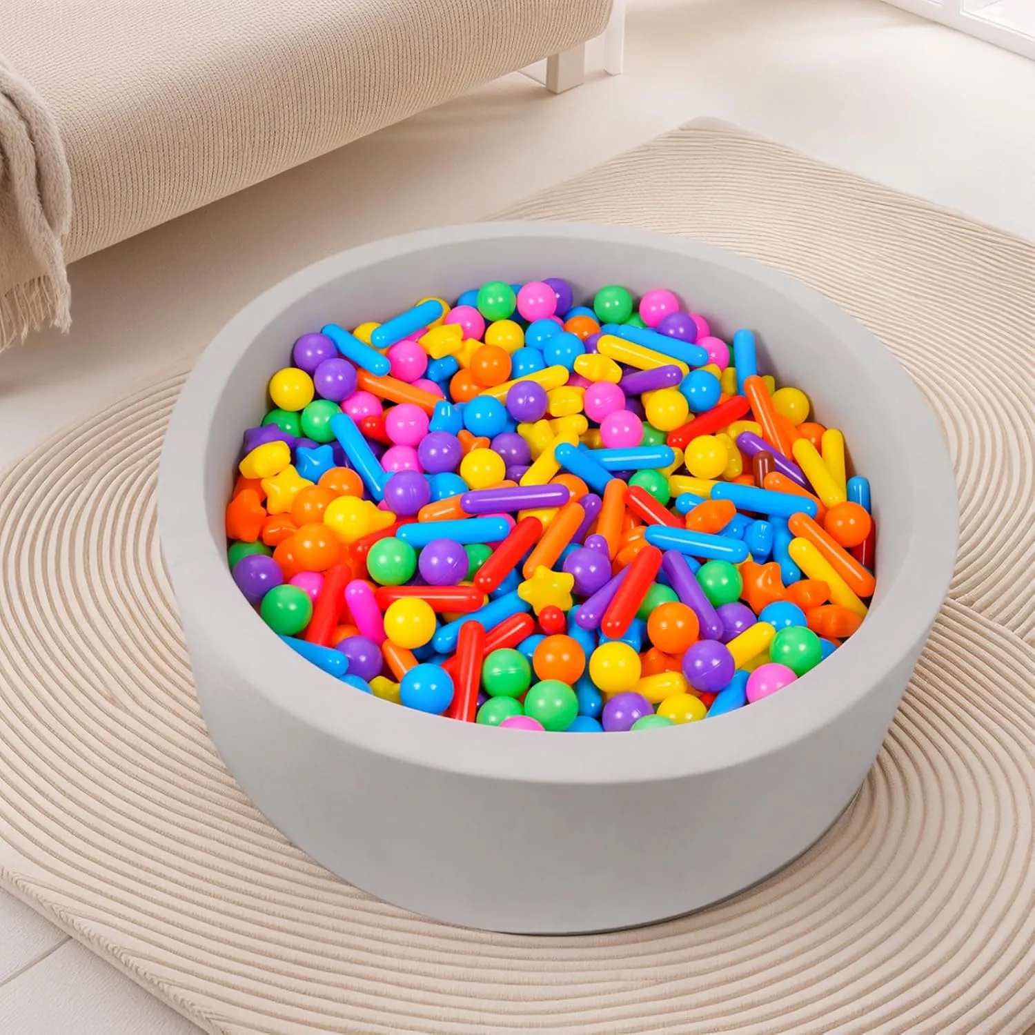 Ball Pit Pack of 100 - BPA Free, Crush Proof Plastic Balls for Tent, Playhouse, Children's Toy, Party - Macaron Ocean Colors 2.15 Inch