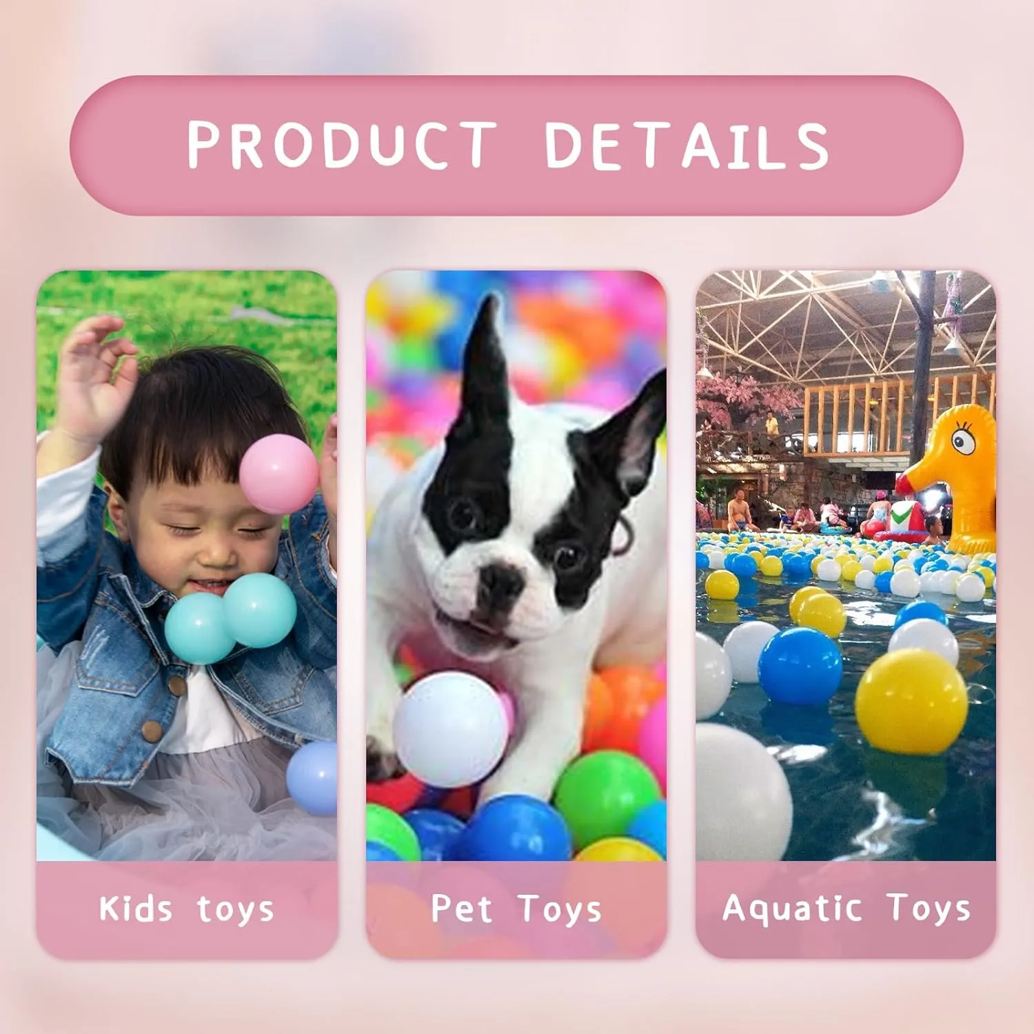 Ball Pit Pack of 100 - BPA Free, Crush Proof Plastic Balls for Tent, Playhouse, Children's Toy, Party - Macaron Ocean Colors 2.15 Inch
