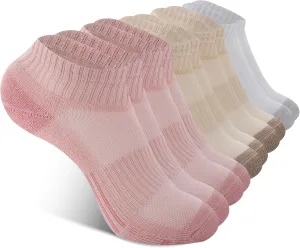 BAMBOO COOL Ankle Socks Womens Athletic Running Socks Moisture-Wicking Bamboo Viscose Cushioned Anti-Blister 5/6 Pairs