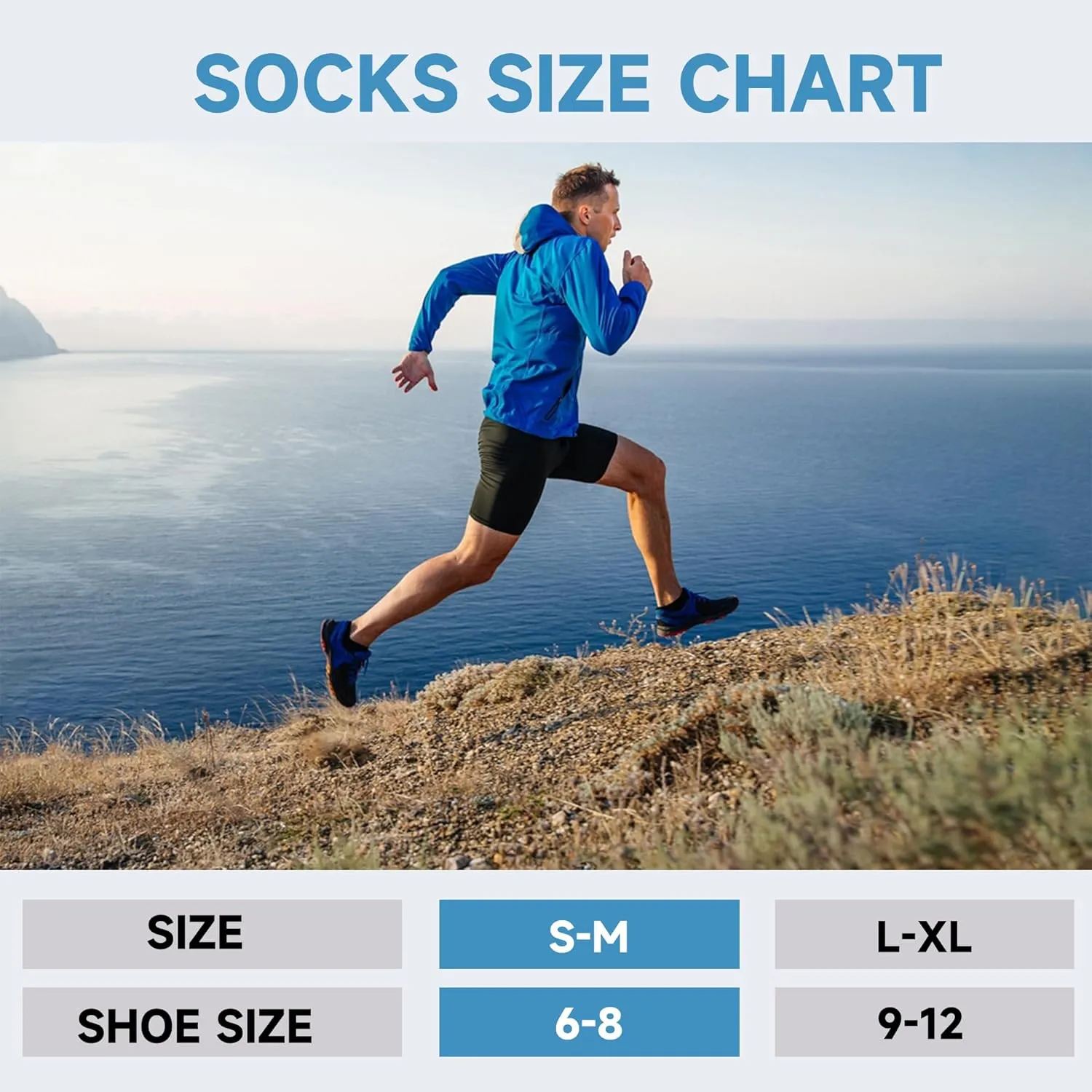 BAMBOO COOL Men's Ankle Socks Athletic Low Cut Cushioned Moisture Wicking, Running Socks Arch Support Breathable, 6 Pack