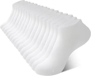 BAMBOO COOL Women's Ankle Socks Athletic Cushioned Moisture Wicking For Ladies, Running Socks Arch Support Breathable, 8 Pack