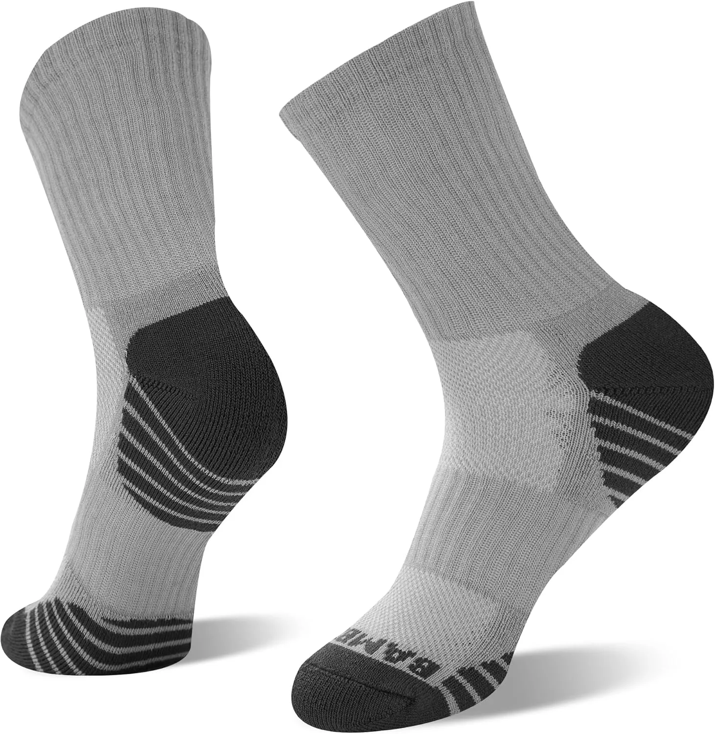 BAMBOO COOL Womens Crew Socks Athletic Running Sports, Cushioned Moisture Wicking, Breathable Arch Support For Ladies, 6 Pack