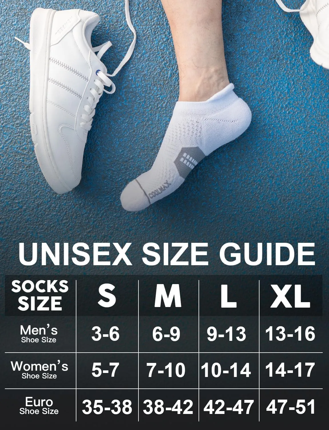 Bamboo Viscose Compression Running No Show Socks, Coolmax Moisture Wicking Cushioned Anti-Blister Athletic Ankle