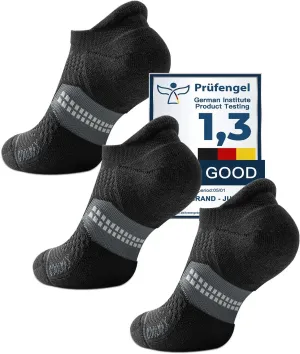 Bamboo Viscose Compression Running No Show Socks Men Coolmax Moisture Wicking Cushioned Anti-Blister Athletic Ankle