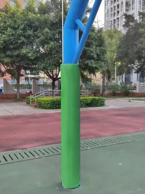 Basketball Hoop Padding for Pole Outdoor, Shock - Absorbing Basketball Hoop Post Pad, Wrap Around Playground Pole Protector Black Blue Gray Red Yellow， 6ft Tall(Green,Dia 114mm (4 1/2in))