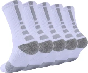 Basketball Socks for Men,Performance Cushioned Men's Athletic Crew Socks with Arch Compression for Cycling Basketball