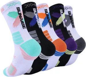 Basketball Socks for Men,Performance Cushioned Men's Athletic Crew Socks with Arch Compression for Cycling Basketball