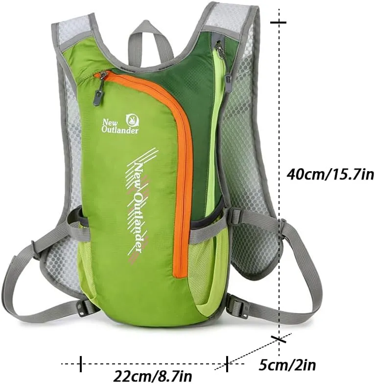 Bathable Hydration Backpack Nylon flective Water Bladder Backpack for Hiking Running Cycle