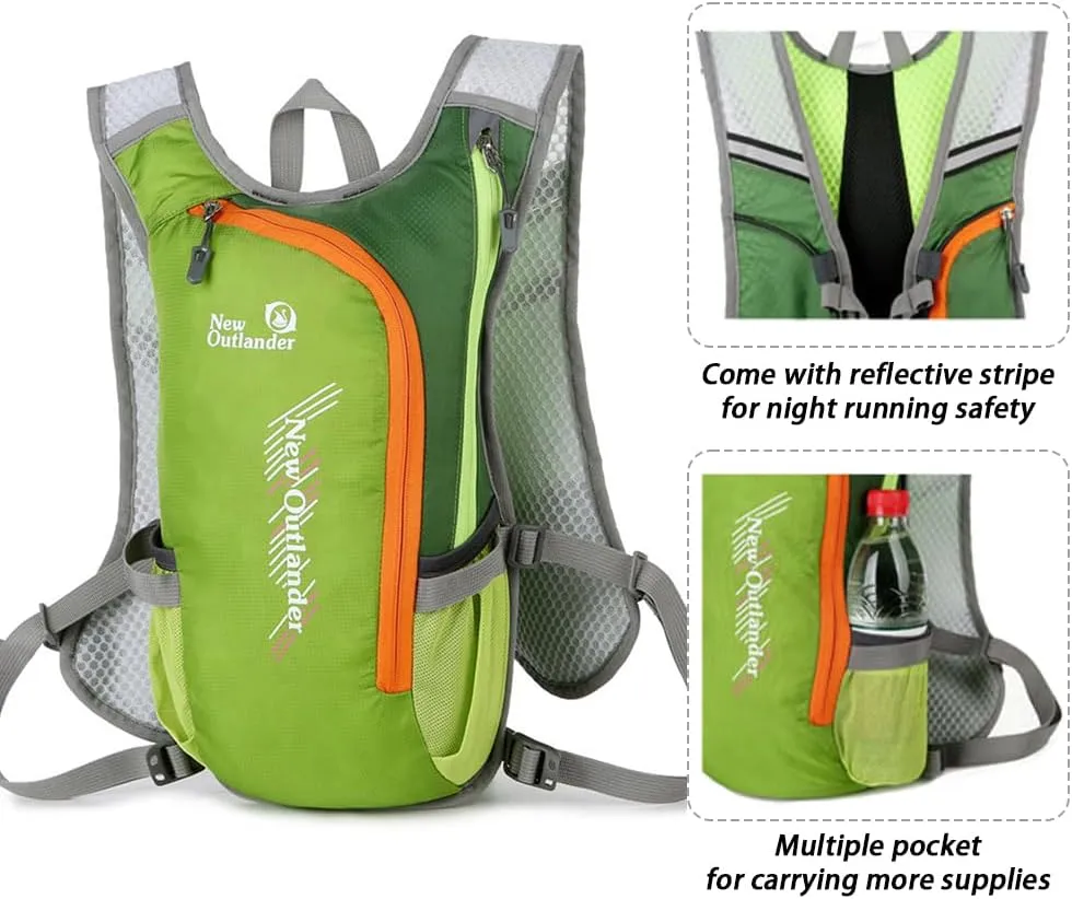 Bathable Hydration Backpack Nylon flective Water Bladder Backpack for Hiking Running Cycle