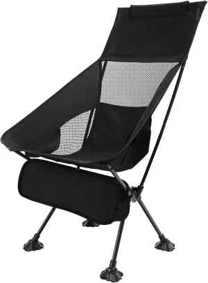 Beach Chair, Portable Camping Chairs with Storage Bag, Lightweight and Compact, Folds for Camping, Beach, Hiking, Travel and Sports