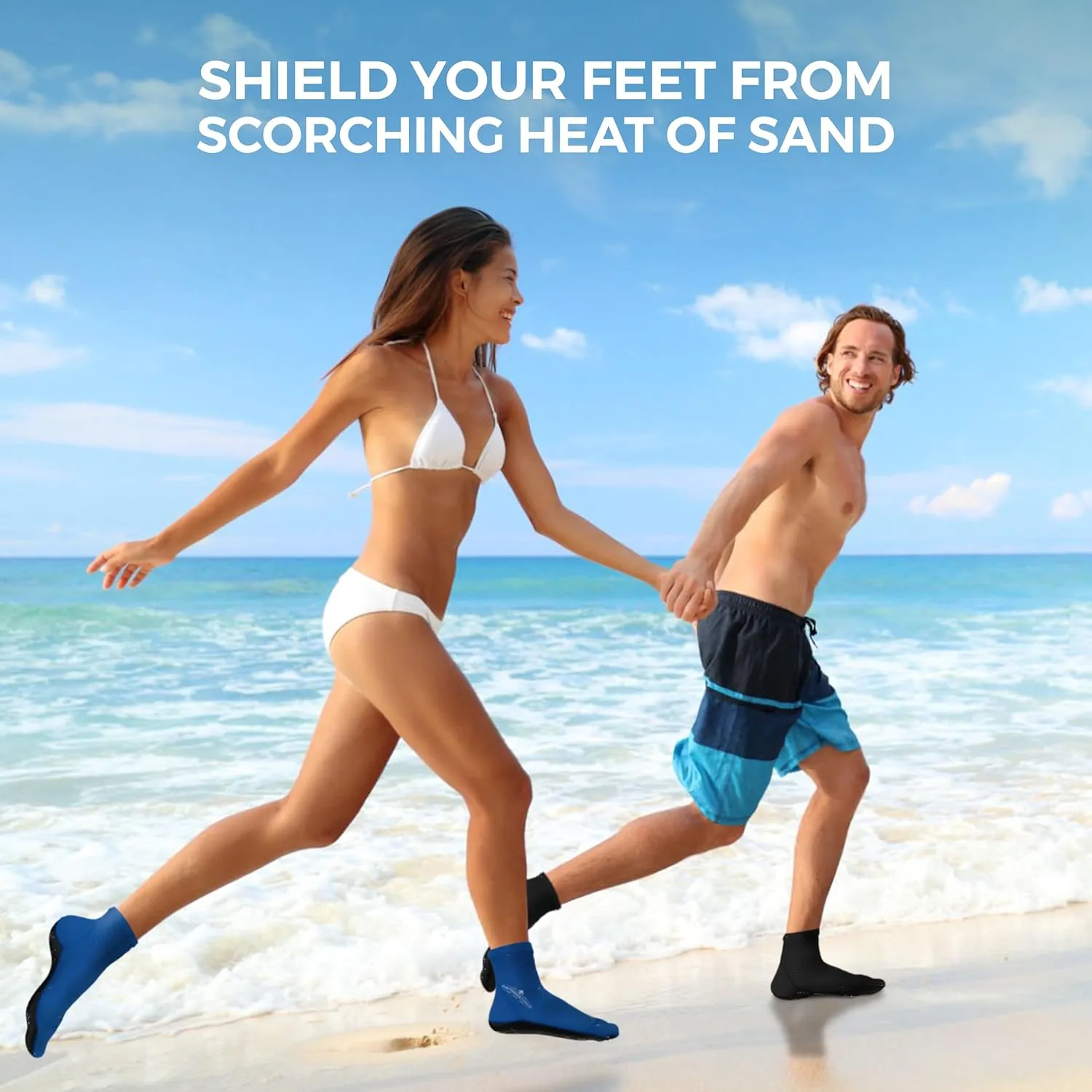 Beach Socks - Sand sports - Volleyball, Soccer, Snorkeling - Kids, Women, Men 1 Yr Warranty