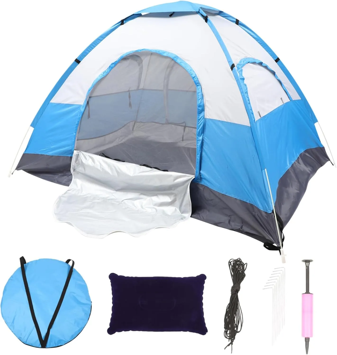 Beach Tent 3 Person Sun Tent Uv Protection Portable Sunshade Canopy for Beach Camping Accessory Tent