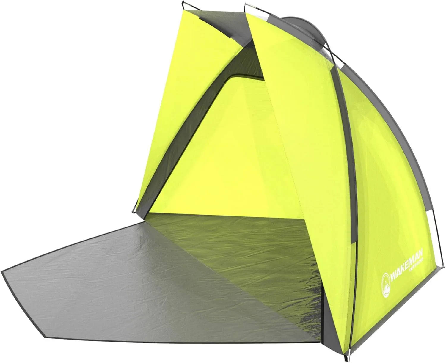 Beach Tent and Sun Shelter - Water and Wind-Resistant Shade Canopy for UV Protection - Easy Set-Up Tent with Carry Bag by Wakeman (Yellow)