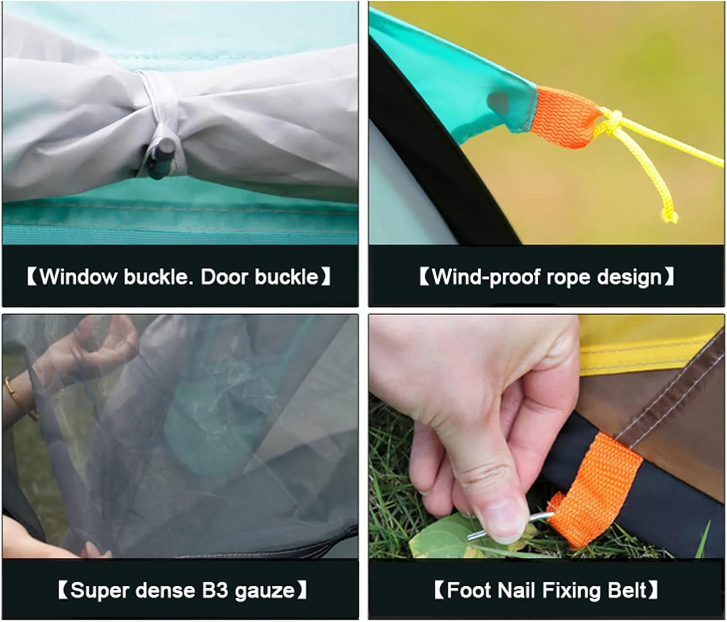 Beach Tent Sun Shade Shelter 3-4 Person Outdoor Camping Tent Camping Automatic Quick-Opening Tent,