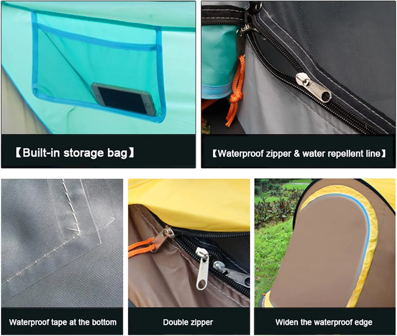 Beach Tent Sun Shade Shelter 3-4 Person Outdoor Camping Tent Camping Automatic Quick-Opening Tent,