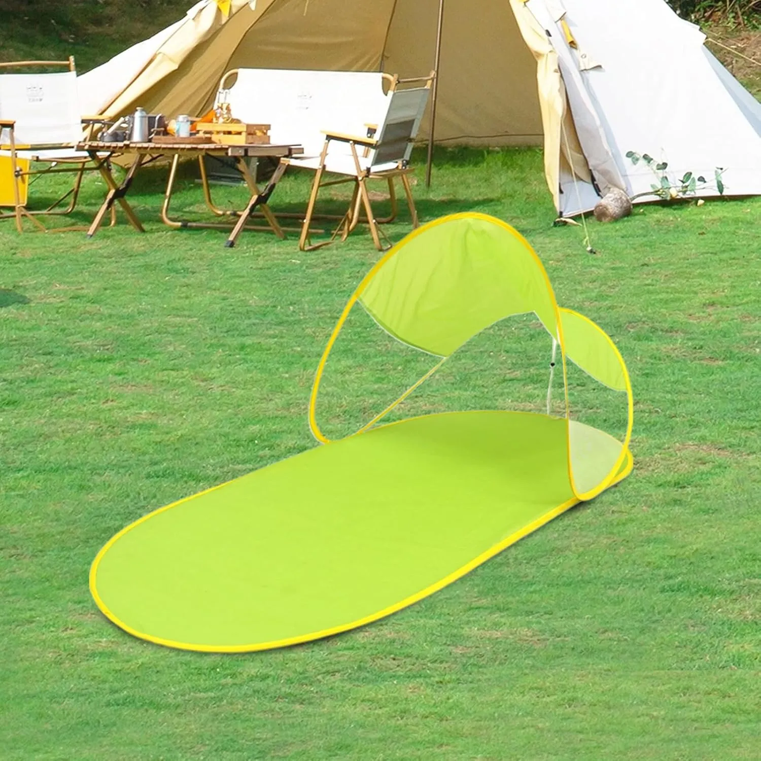 Beach Tent Sun Shelter,Pop Up Foldable Sunshade | Wind-Proof UV Protection Beach Tent for Family Outing Fishing Festival Camping Vacation Sports Picnic