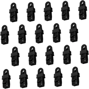 BESPORTBLE 20pcs Tent Fastener Set Camping Tarp Clips for Outdoor Wind Rope Heavy Duty Awning Clips Fasteners Canvas Tarp