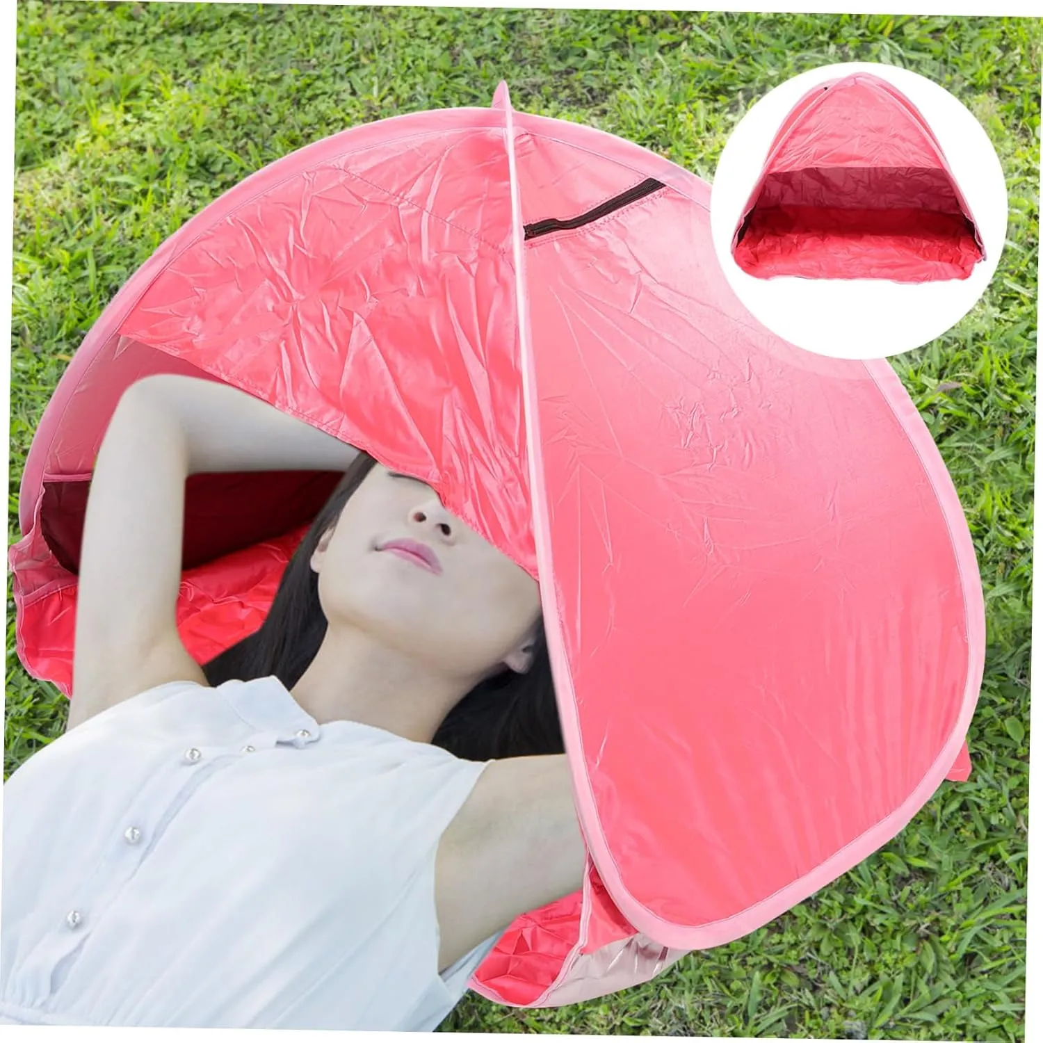 BESPORTBLE 2pcs Portable Quick Beach Tent Automatic Sunshade Shelter for Travel Hiking Camping Lightweight Instant Setup Uv for Outdoor Activities