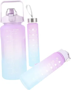 BESPORTBLE 3pcs Motivational Water Bottle Capacity Gym Camping Water Bottles Markers for Hydration Tracking