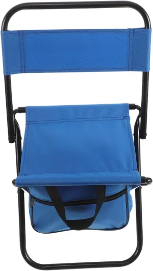 BESPORTBLE Folding Outdoor Chair with Backrest Lightweight Portable Stool for Camping Fishing Beach and Hiking Quick Folding Design with Storage Pocket for