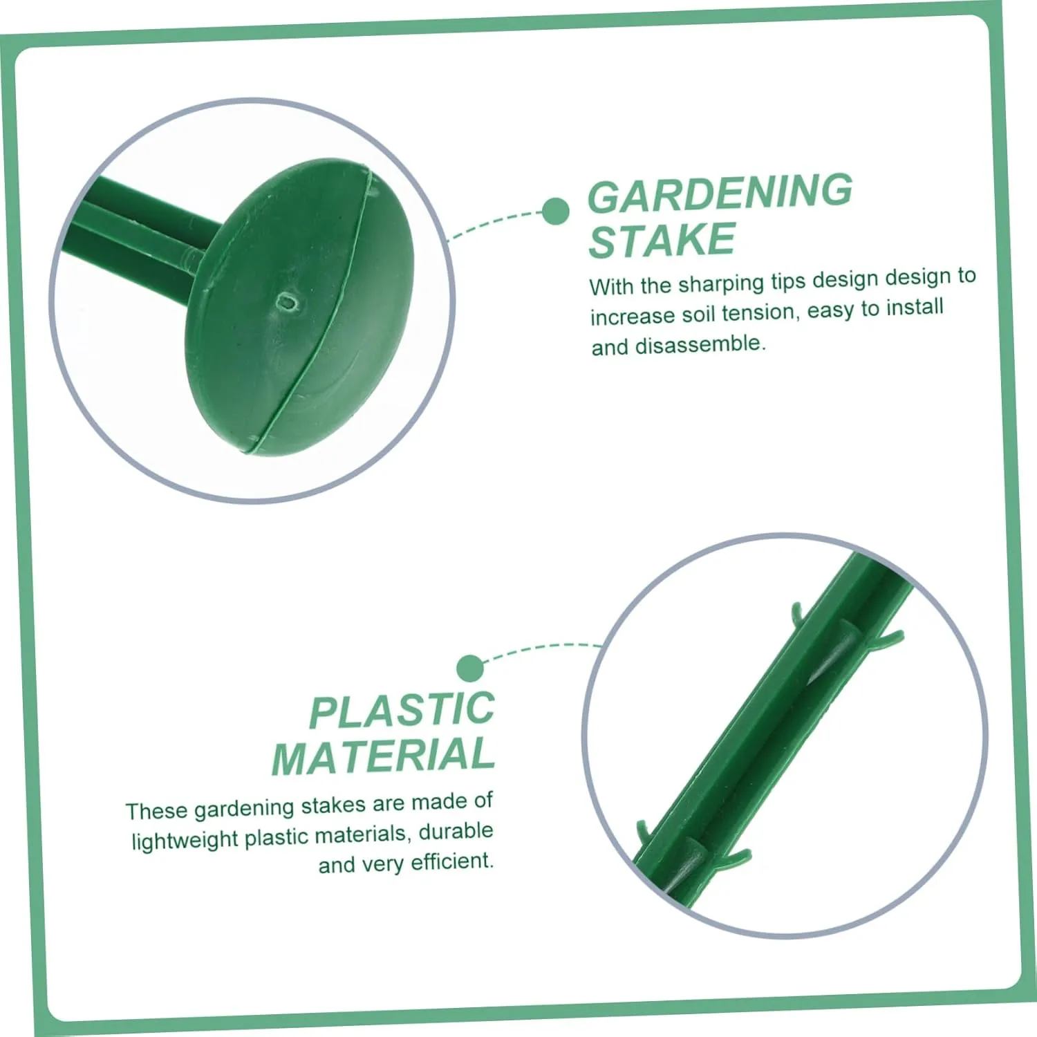 BESPORTBLE Lawn Staples for Garden 100pcs Plastic Ground Pegs Sharpened Tips Excellent for Fixing Ground Sheets Netting and Artificial Grass